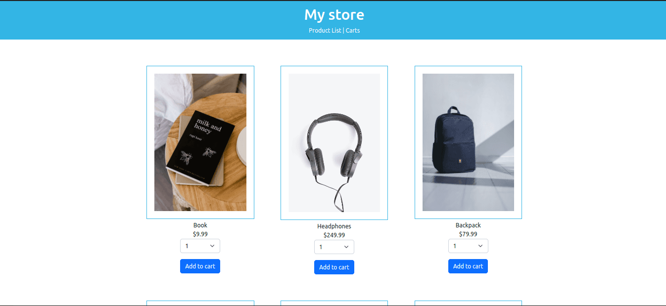 My store(Angular with Typescript)